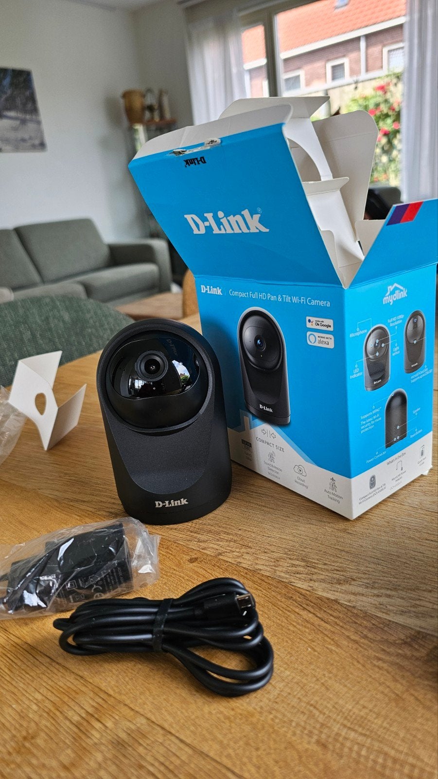 D-Link Full HD Pan & Tilt Wi-Fi Camera (DCS-6500LH), Ophalen of Verzenden, Zo goed als nieuw, Binnencamera