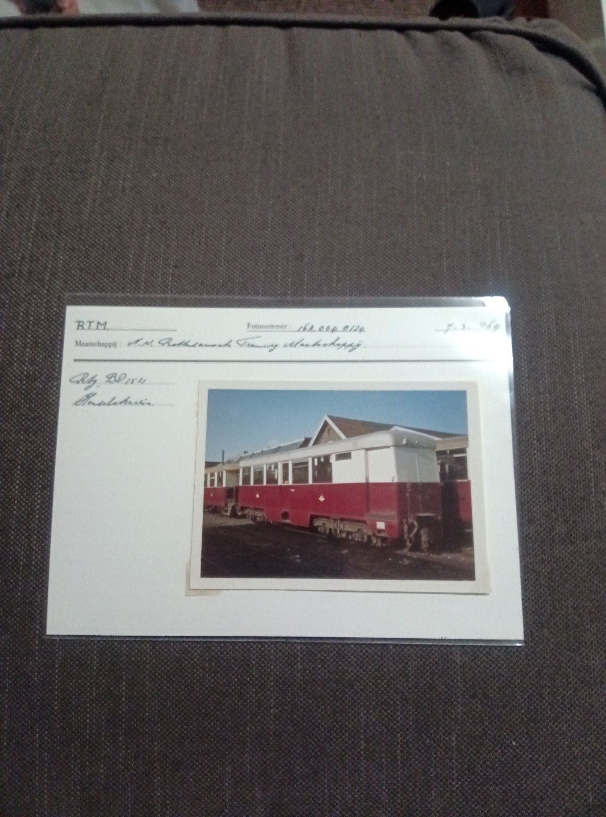 RTM Tram Foto, Ophalen of Verzenden, Zo goed als nieuw, Tram, Kaart of Prent