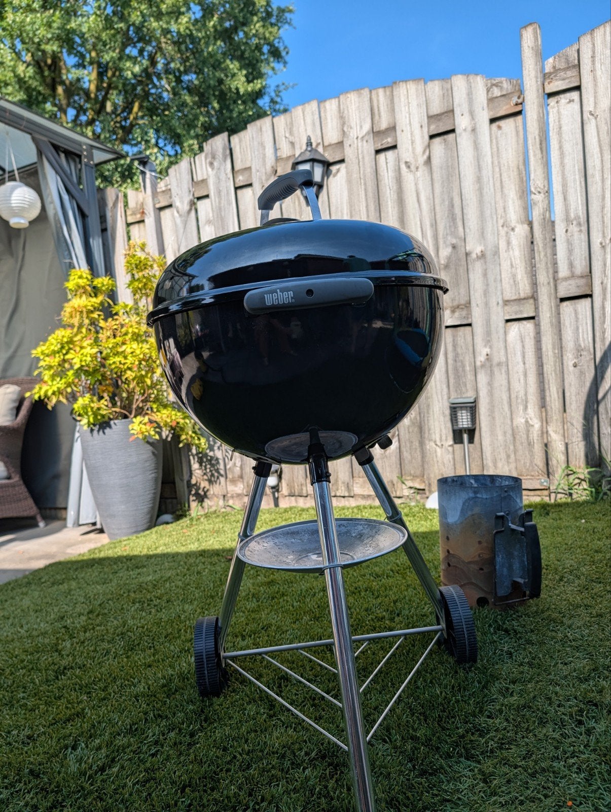 Weber Compact Kettle BBQ met brikettenstarter, Ophalen, Gebruikt, Weber, Met accessoires