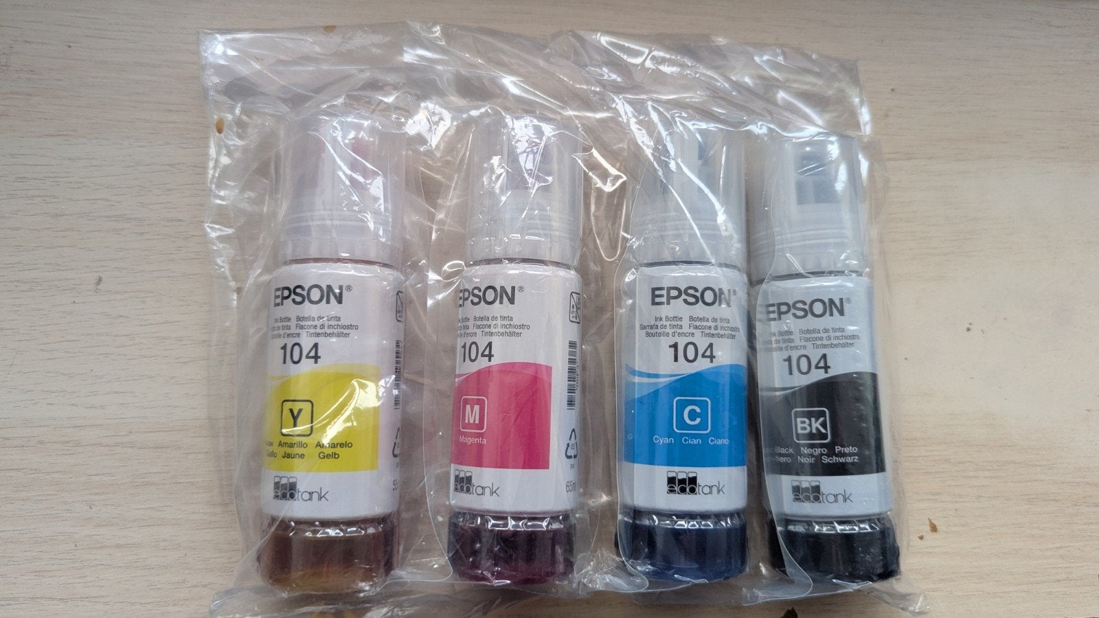 Epson 104 EcoTank Inkt Cartridges - Volledige Set, Ophalen, Nieuw, Cartridge, Epson
