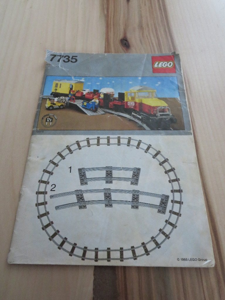 12V Rails Trein Instructieboekje 7735, Gebruikt, Overige thema's, Lego, Overige typen