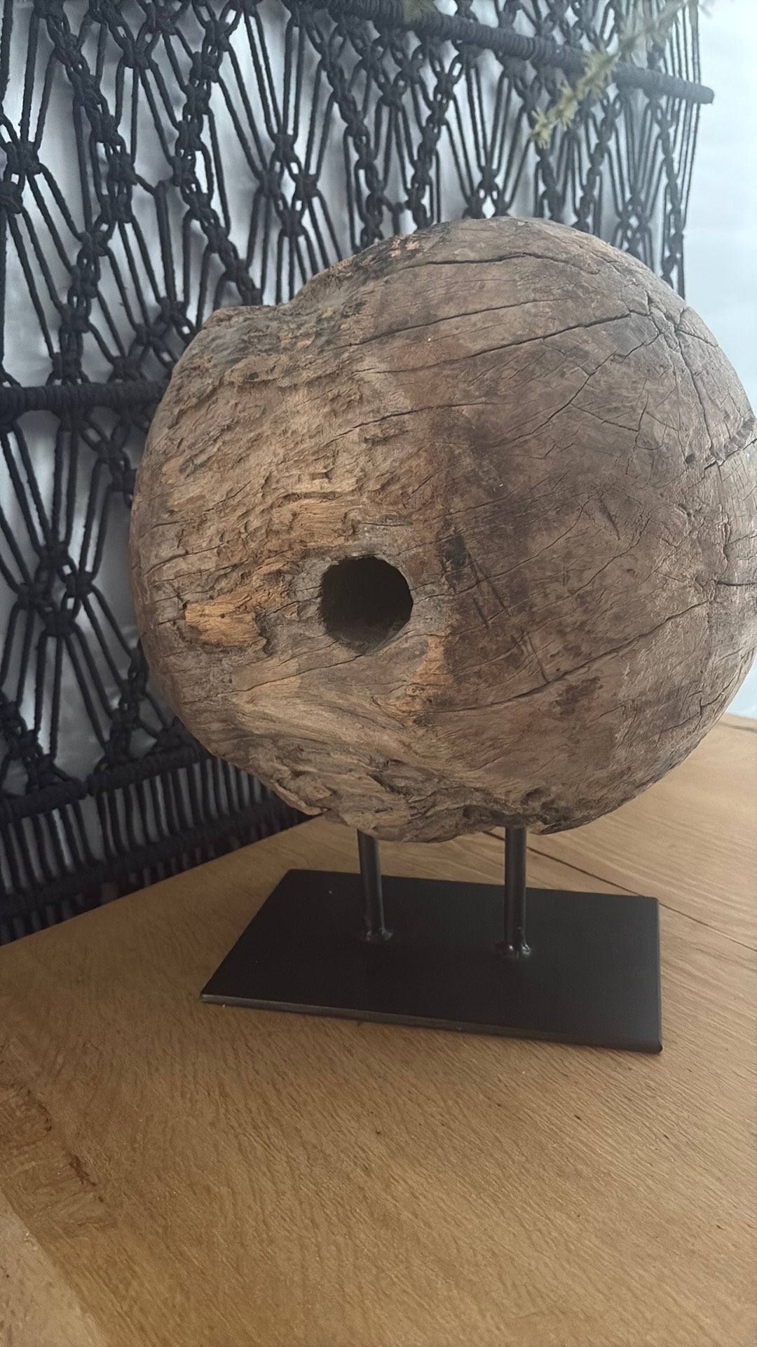 Houten ornament op voet, Huis en Inrichting, Woonaccessoires | Overige, Ophalen, Zo goed als nieuw