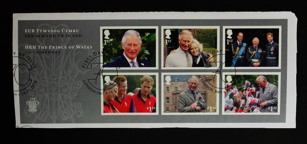 UK / Engeland 2018 Prins Charles 70 Jaar Blok, Verzenden, Gestempeld