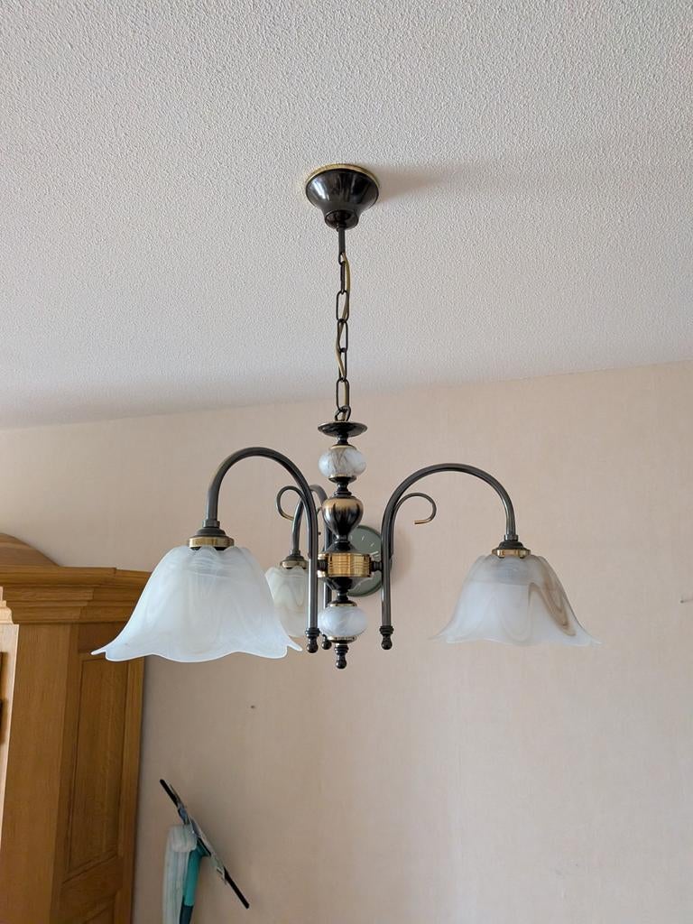 3 zeer nette antieke plafond lampen, Ophalen of Verzenden, Zo goed als nieuw