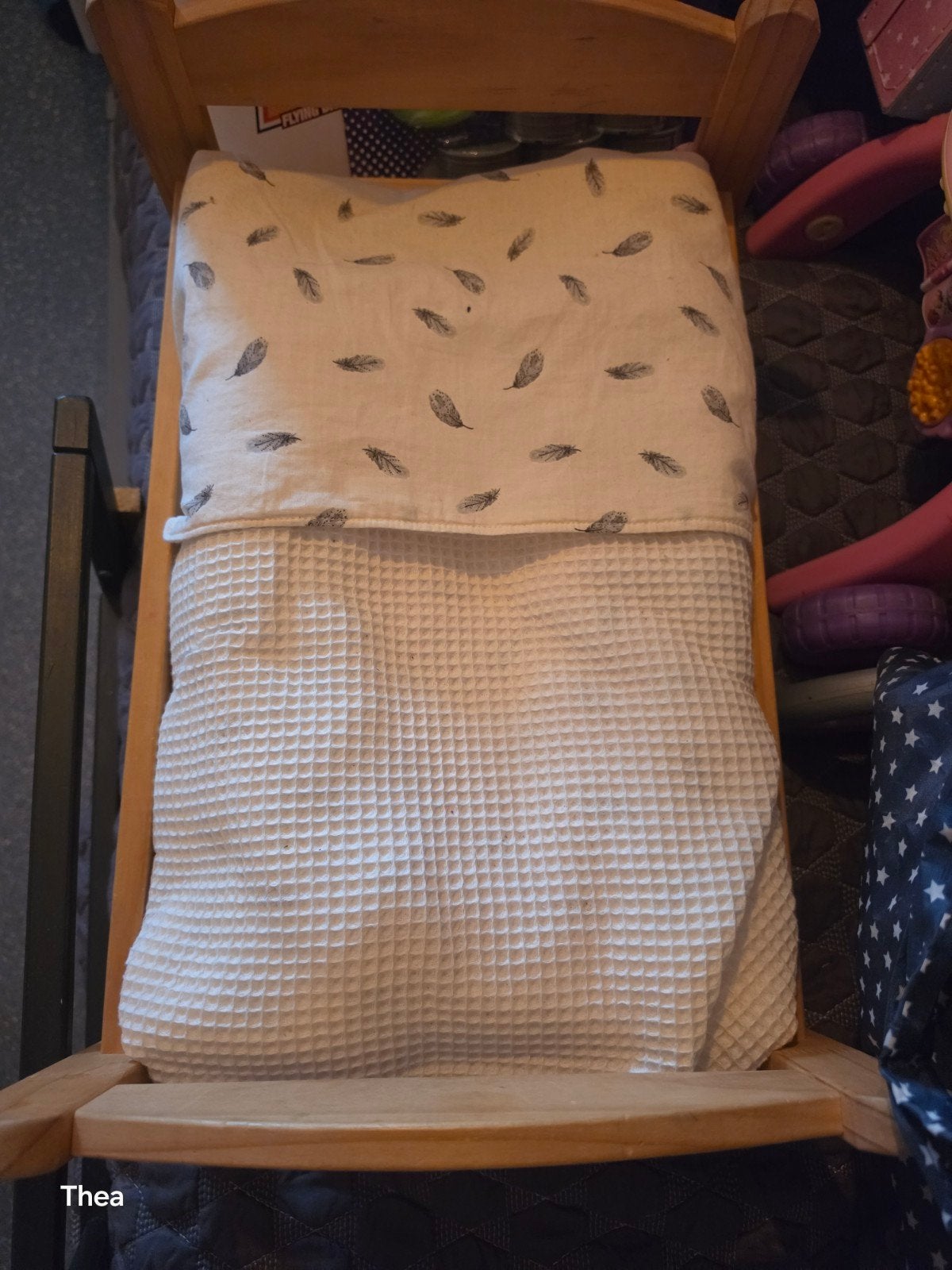 Houten poppenbedje, Ophalen, Zo goed als nieuw, Overige typen