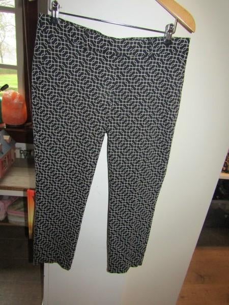 F1868 EXPRESSO mt 38 chino broek zwart wit 7/8, Maat 38/40 (M), Zwart, Zo goed als nieuw, Lang