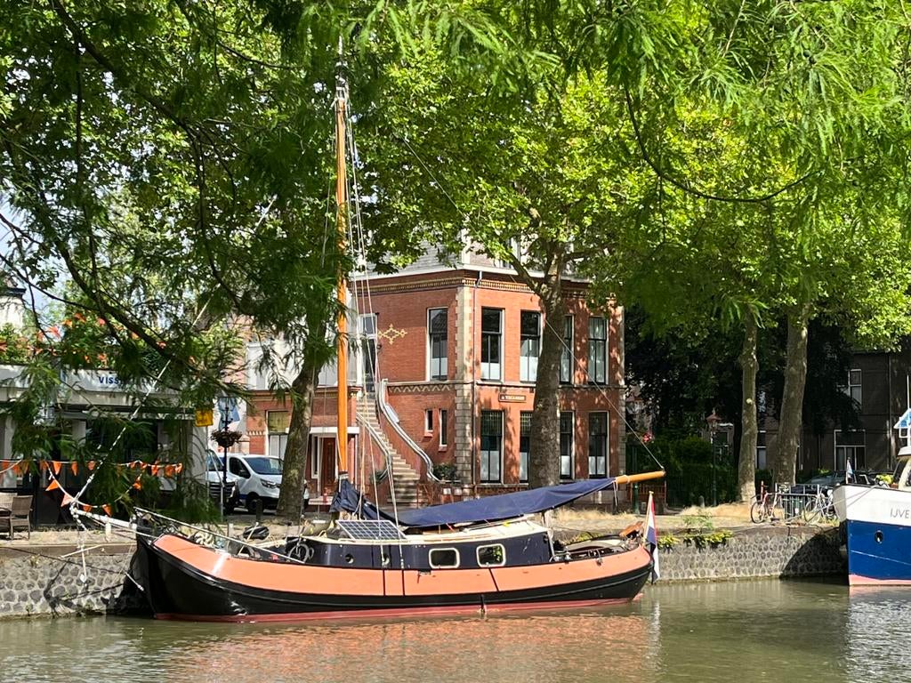 Historische tjalk van 11,6 meter: "De Twee Gebroeders", Watersport en Boten, Platbodems, Ophalen, Gebruikt, Staal, Diesel