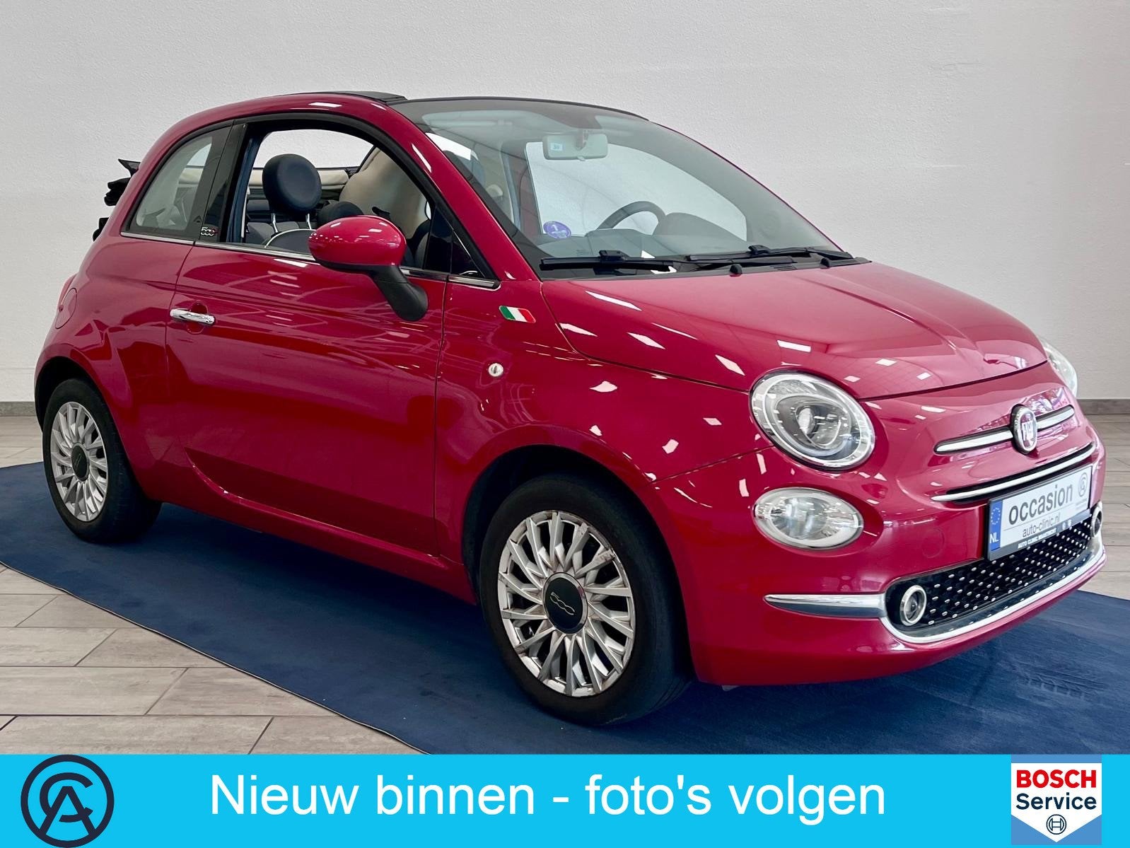 Fiat 500C 1.2 Lounge Cabrio | 4-Cilinder | Facelift | Climat, Auto's, Voorwielaandrijving, Stof, Gebruikt, 4 cilinders