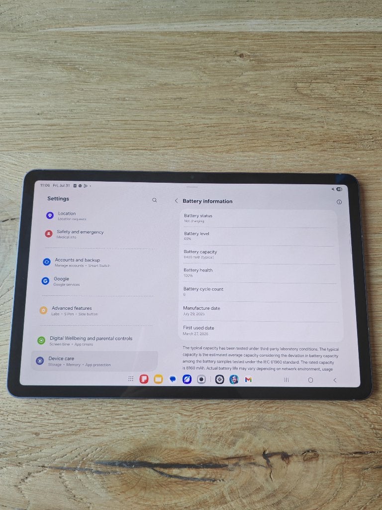 Samsung Galaxy Tab S11 128GB Grijs – Nieuwstaat – Accu 100%, Computers en Software, Android Tablets, Ophalen, 11 inch, S11, Zo goed als nieuw