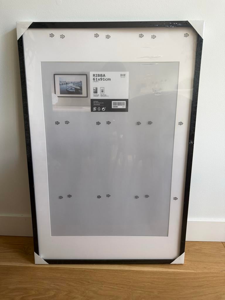 Nieuwe IKEA RIBBA fotolijst 61x91cm, zwart, Ophalen, Nieuw, 75 cm of meer, 50 tot 75 cm