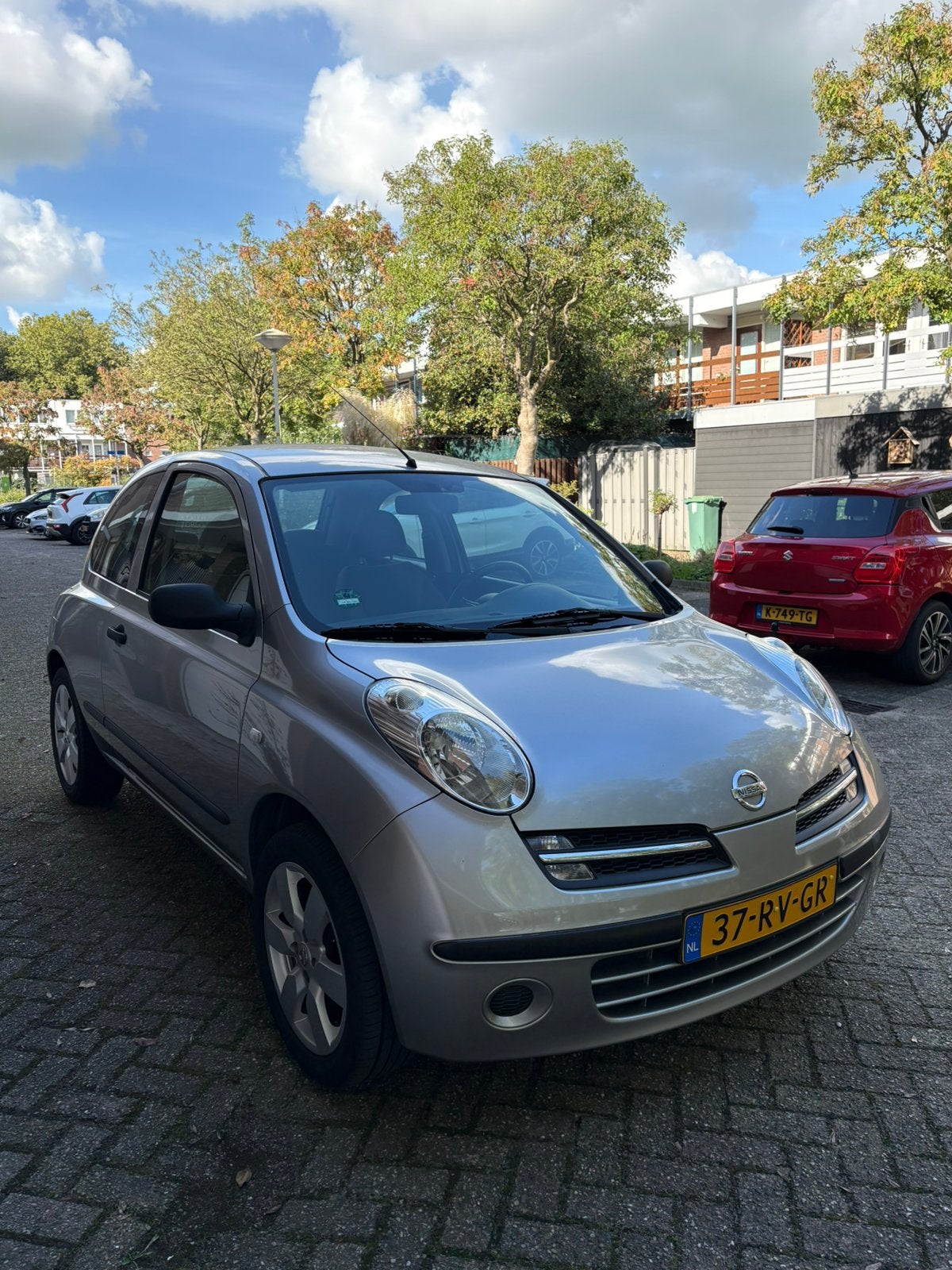 Nissan Micra 1.2 59KW 3DR 2005 Grijs, Auto's, 4 cilinders, Origineel Nederlands, Micra, Handgeschakeld