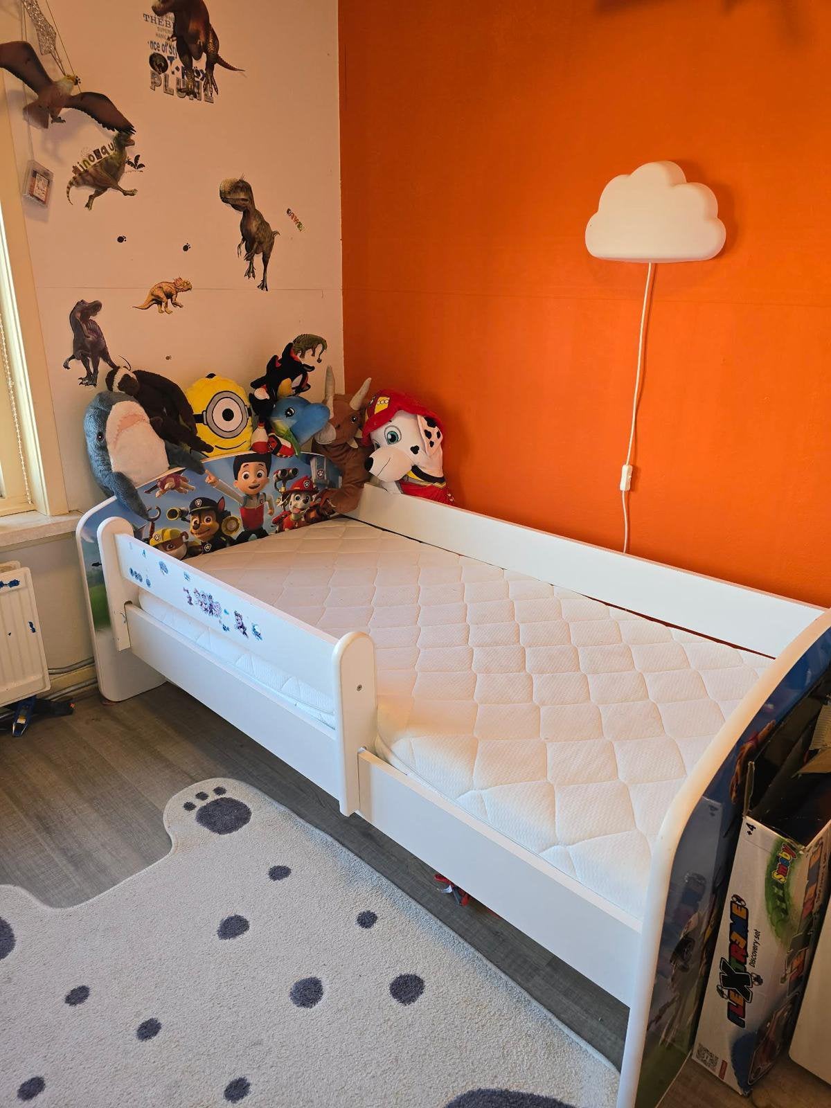 kinderbed, Kinderen en Baby's, Ophalen, Gebruikt, 70 tot 85 cm, Matras