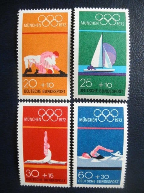Postzegels Duitsland Olympische Spelen 1972 - cw. 9,00 pf., Ophalen of Verzenden, BRD, Postfris