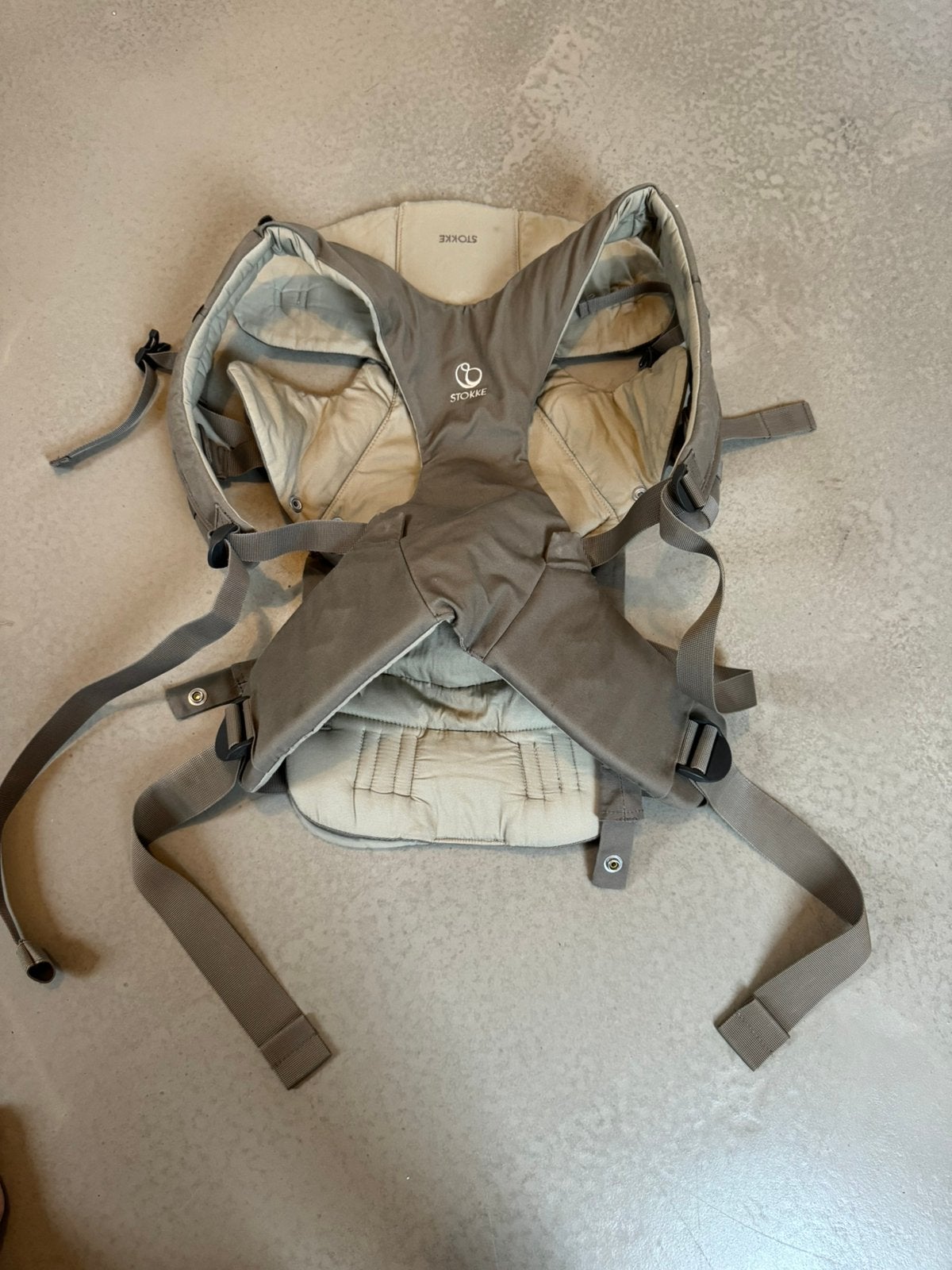 Stokke draagzak front taupe!, Buik of Rug, Zo goed als nieuw, Draagzak, Ophalen