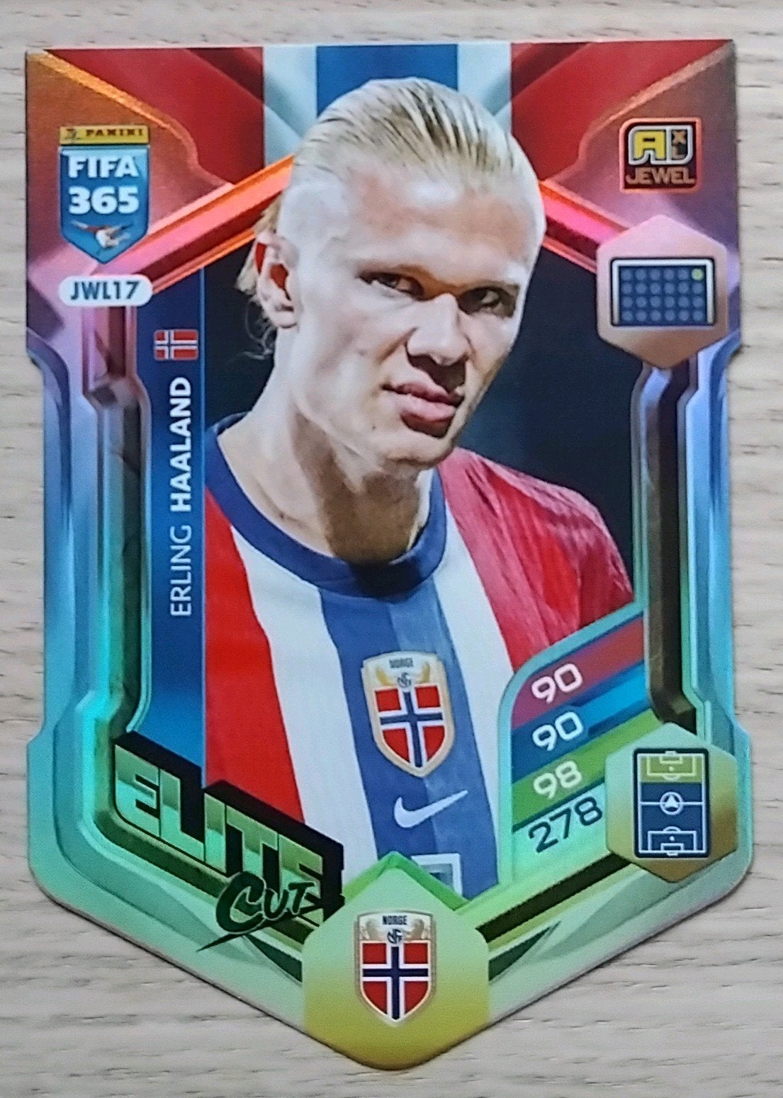 Panini Adrenalyn 365 JWL17 Elite cut Erling Haaland Man City, Ophalen, Nieuw, Plaatje