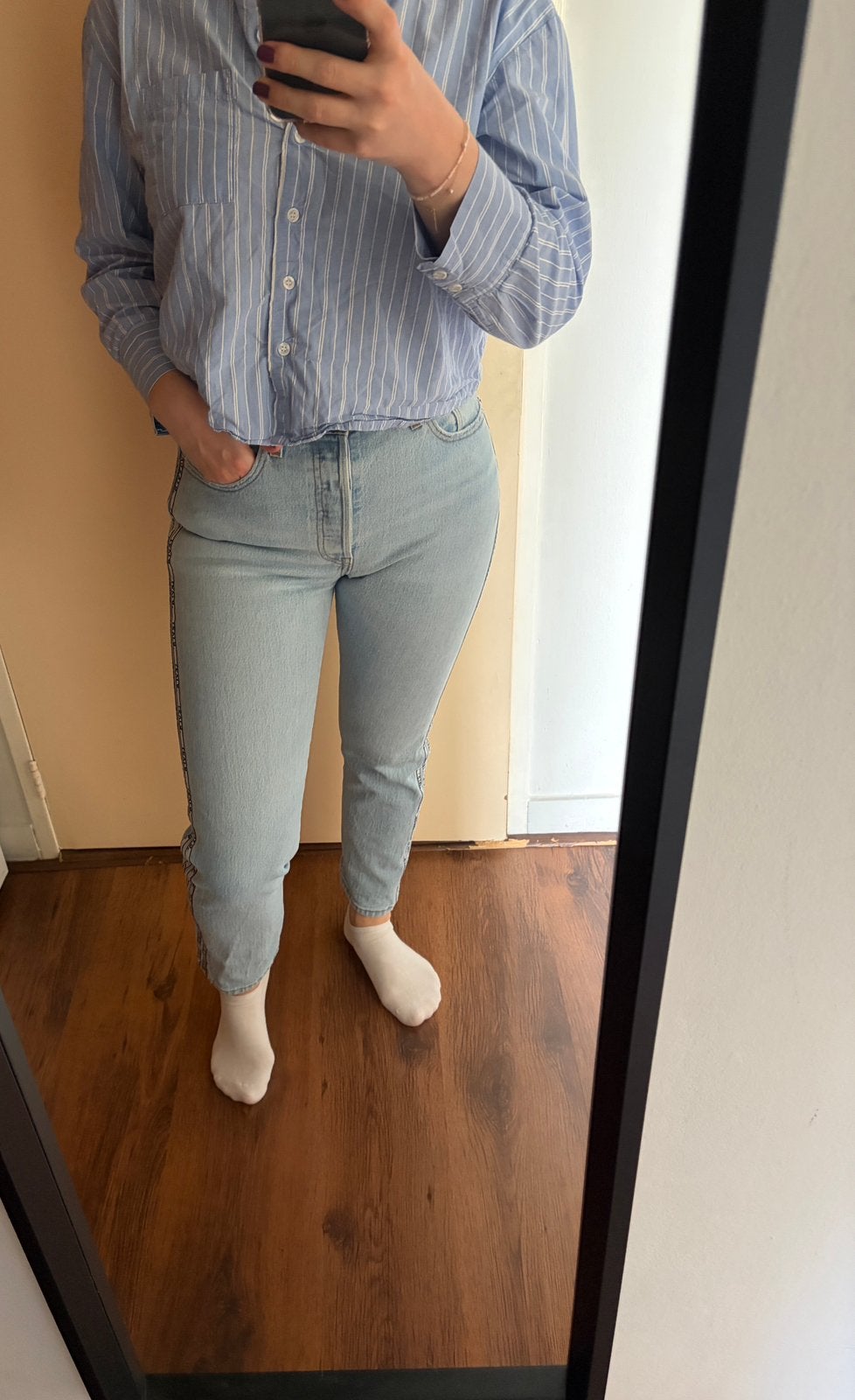 Levi's 501 met logorand, Verzenden, Gedragen, Blauw, W27 (confectie 34) of kleiner