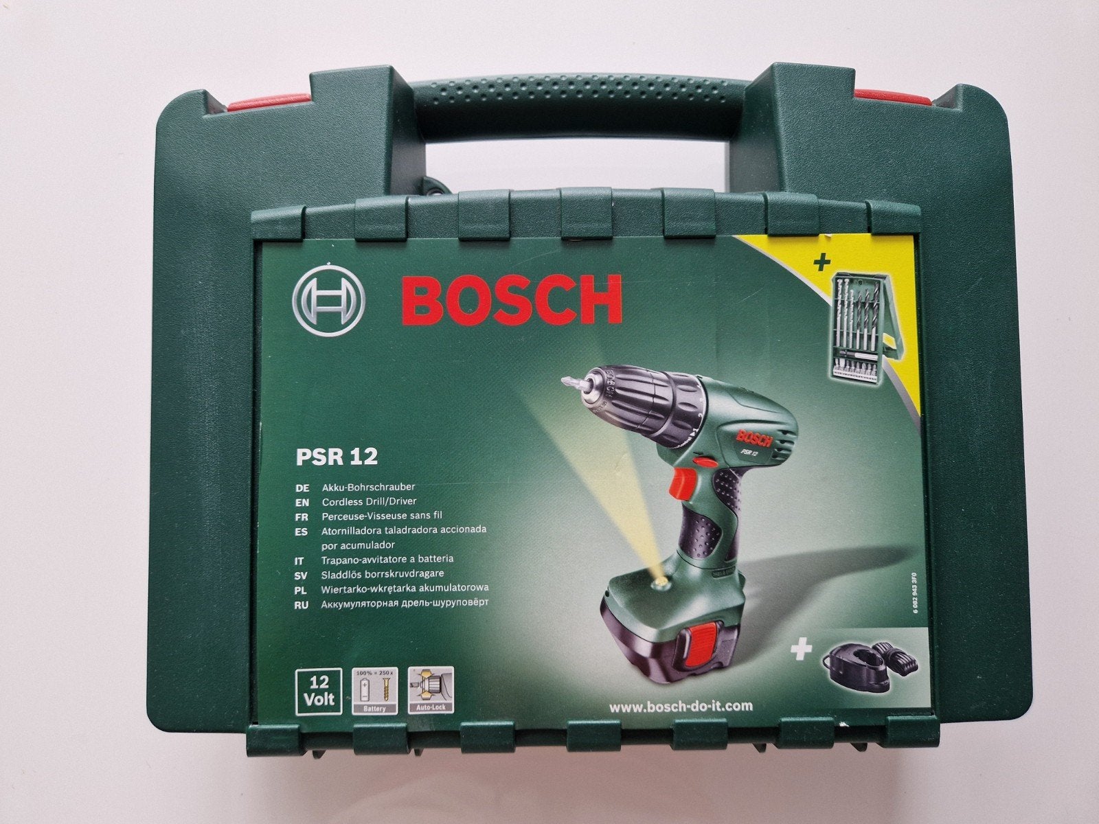 Accu schroefboormachine Bosch PSR 12, Ophalen of Verzenden, Gebruikt, Minder dan 400 watt, Boor- en Schroefmachine