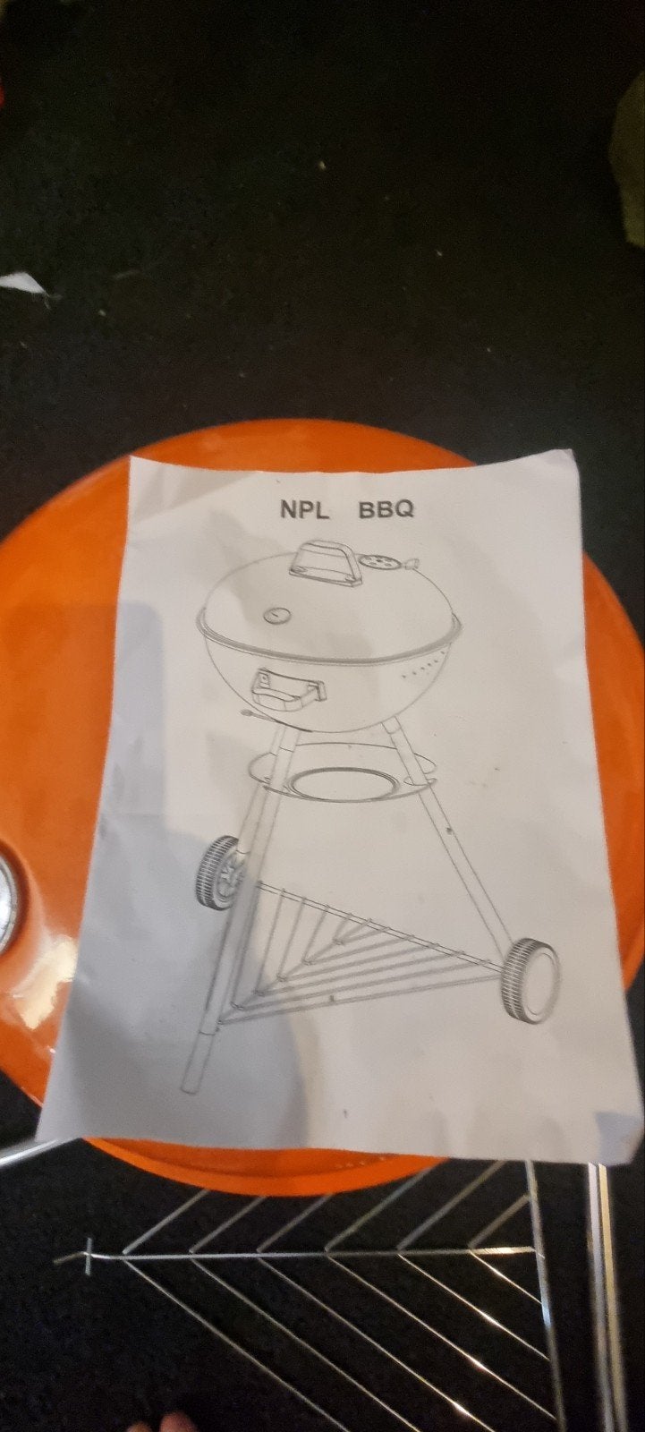 Nieuwe NPL BBQ - Oranje houtskoolbarbecue met thermometer, Ophalen, Nieuw, NPL