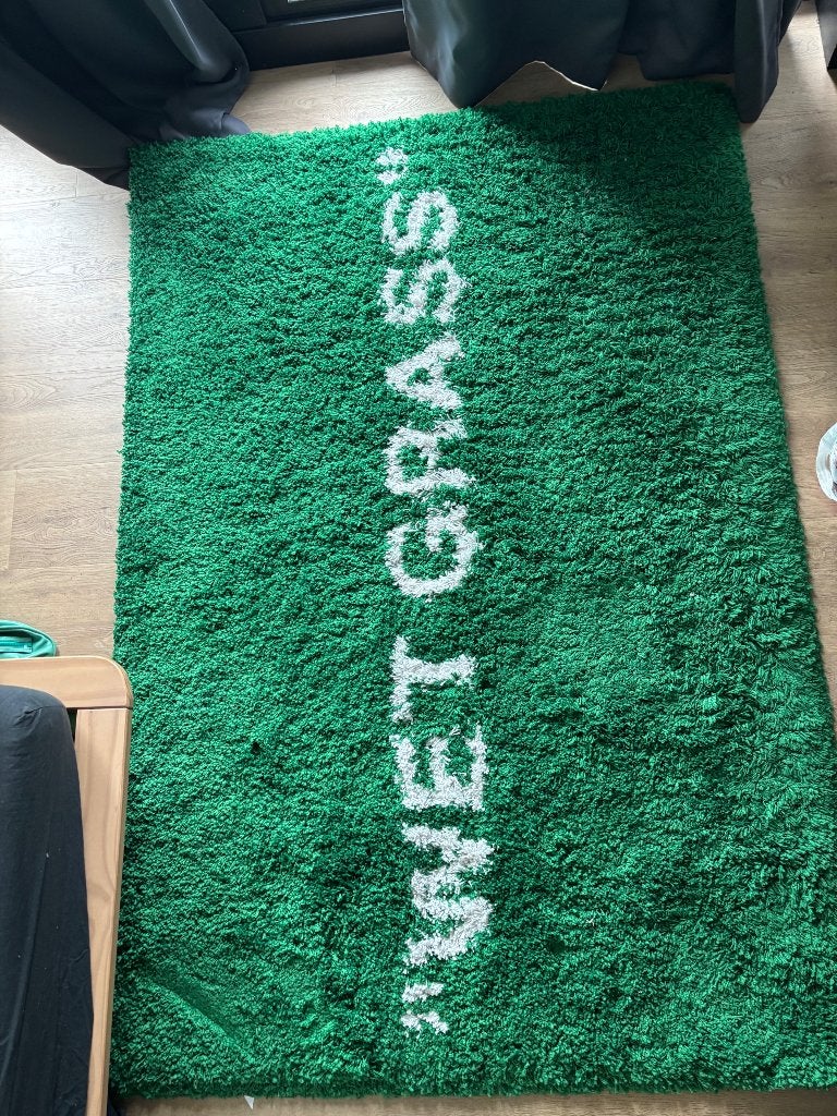Off White Ikea “Wet Grass” Rug Carpet Tapijt Kleed, 150 tot 200 cm, 200 cm of meer, Ophalen of Verzenden, Zo goed als nieuw