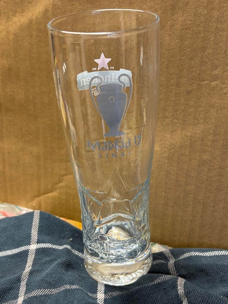 Heineken Champions League final 19 glas Madrid, Verzamelen, Ophalen, Zo goed als nieuw, Glas of Glazen, Heineken