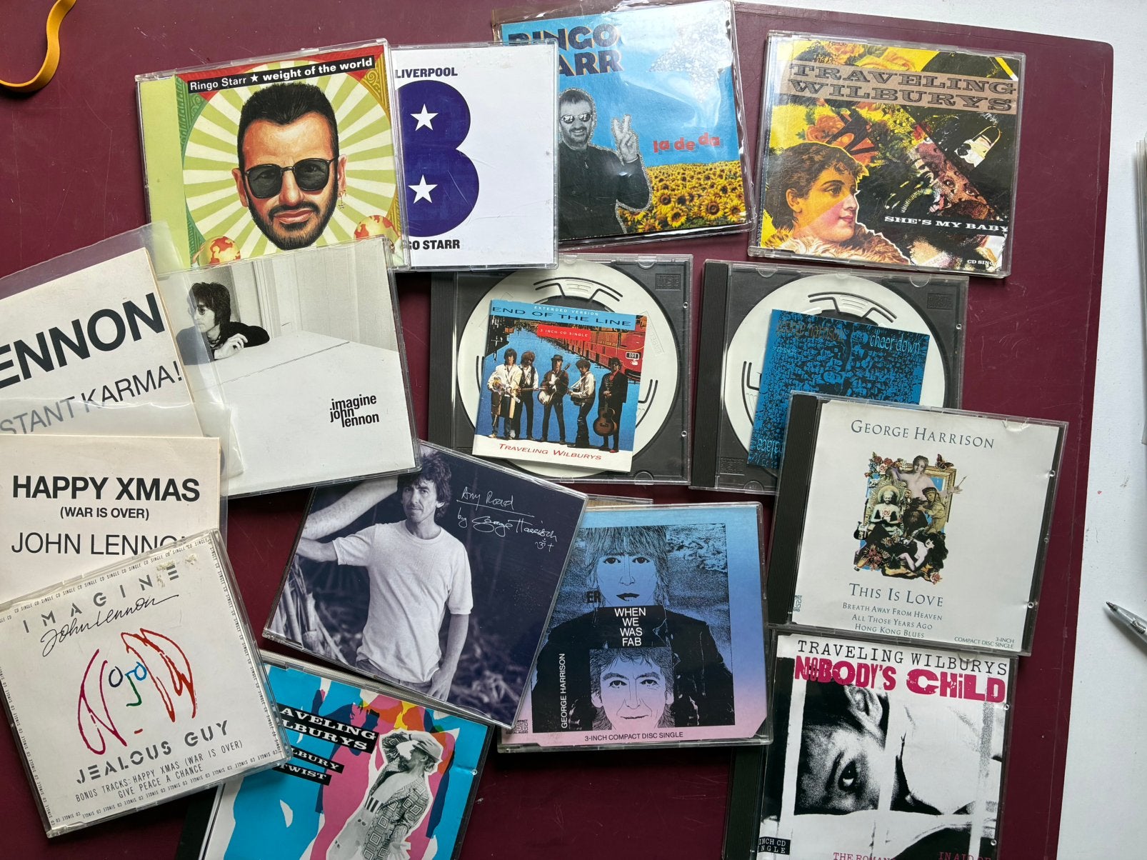 Beatles, John, George, Ringo cd singles, Verzenden, Cd of Plaat
