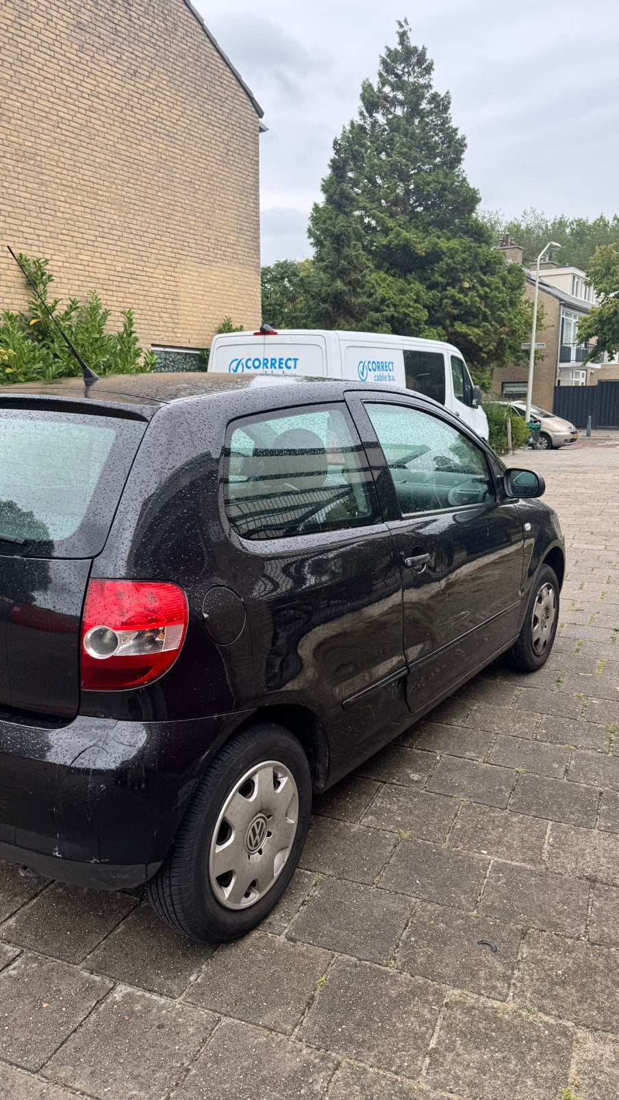 Volkswagen Fox 1.2 40KW 2009 Zwart, Auto's, Voorwielaandrijving, Stof, 969 kg, 4 stoelen