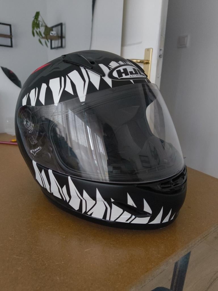 HJC Monster Helm CL-Y - Zwart met witte tanden, Ophalen, XS, Kinderen, HJC