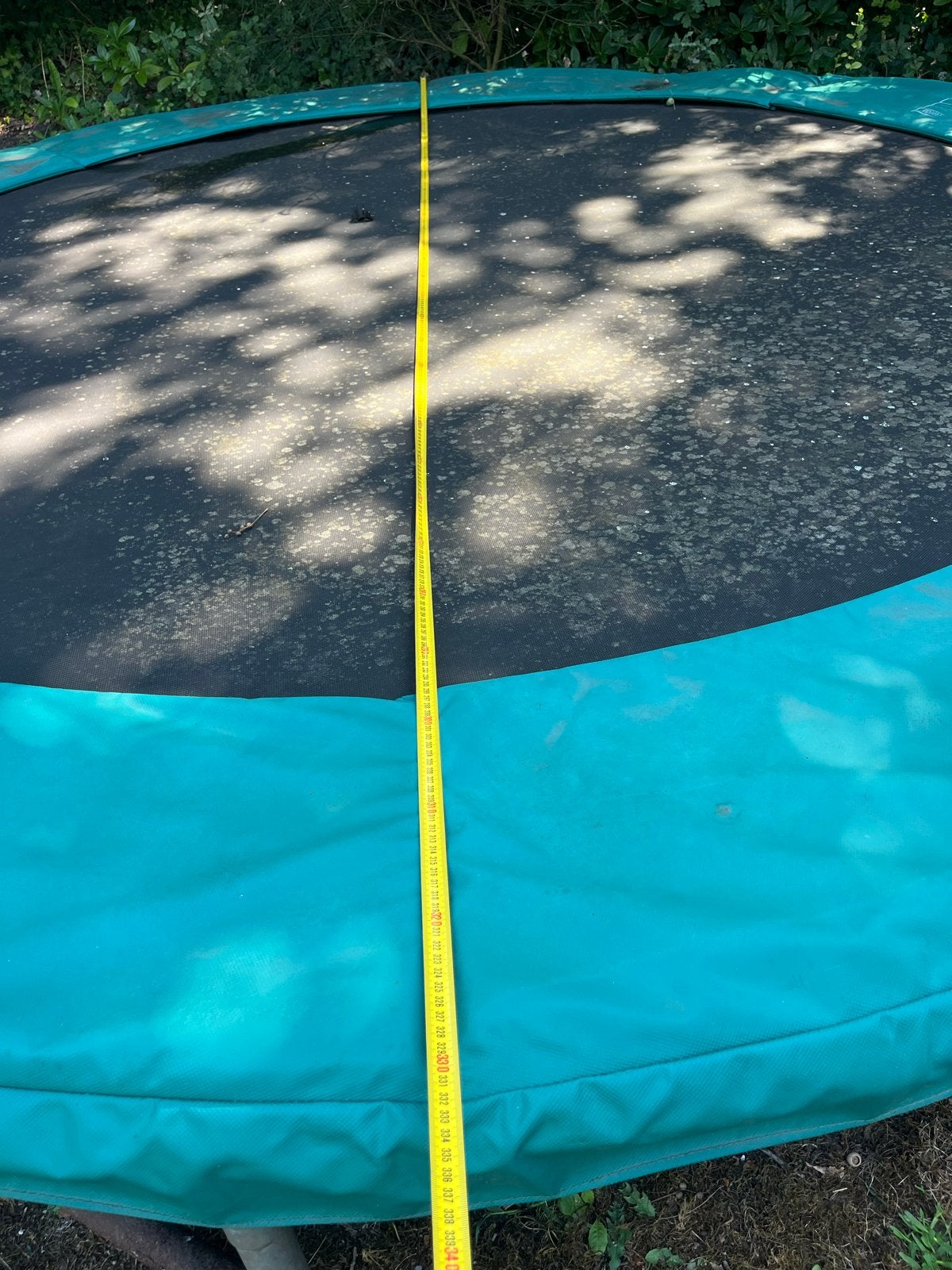 Trampoline 330 cm met verlengstukken en goede rand, Ophalen, Gebruikt