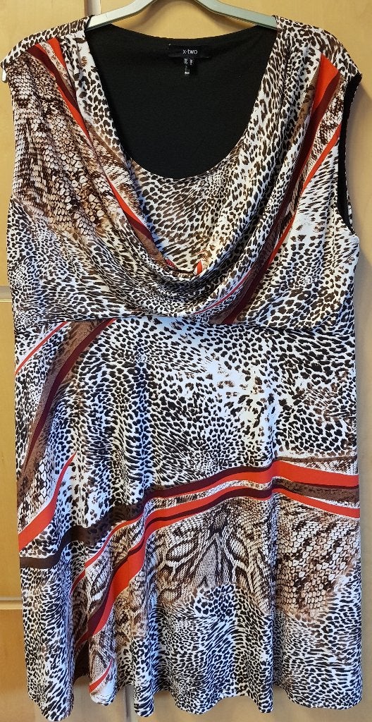 NIEUW X-two top dierenprint maat 48, Kleding | Dames, X-Two, Bruin, Nieuw, Shirt of Top