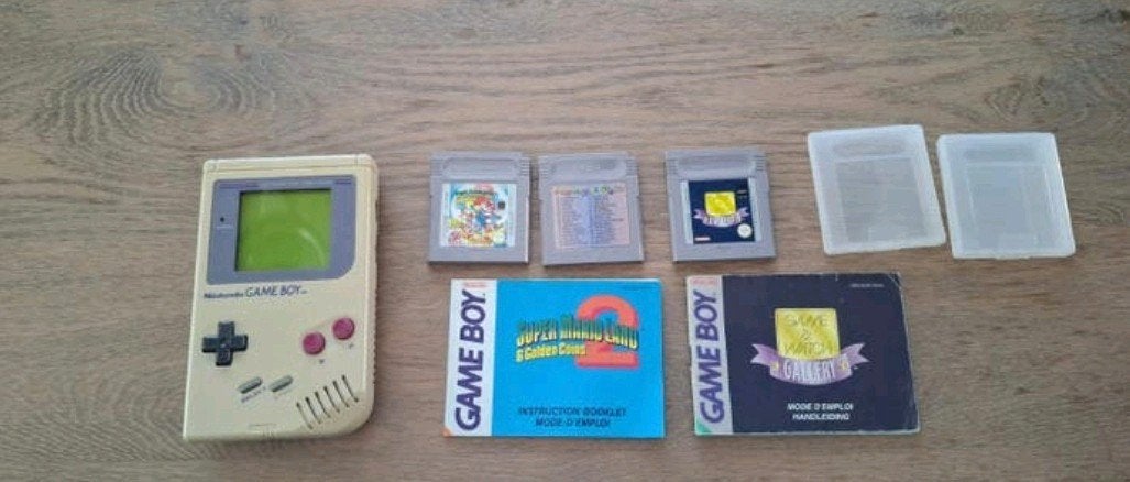 Nintendo Game Boy Classic met 3 spellen, Gebruikt, 1 speler, Vanaf 7 jaar, Ophalen
