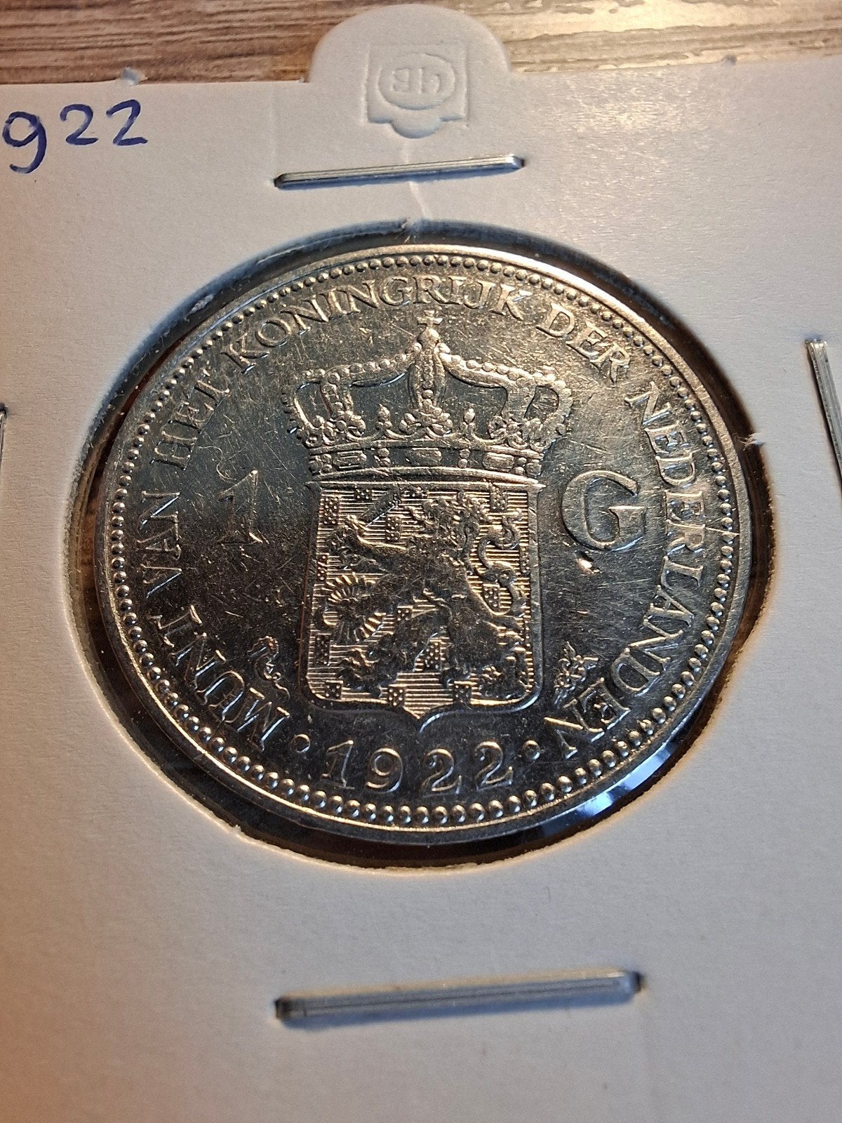 Gulden 1922 (2) | zeer mooi, Postzegels en Munten, Ophalen of Verzenden, Koningin Wilhelmina, 1 gulden