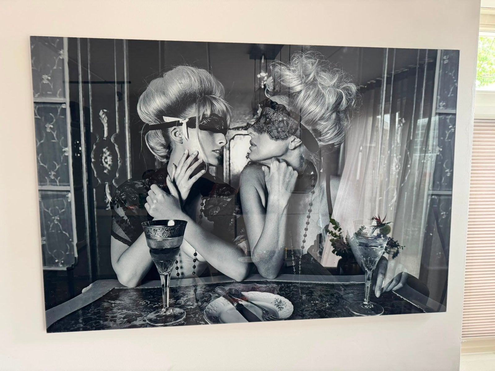 Stijlvolle Zwart-Wit Foto op Plexiglas - 'Blind Date', Ophalen, Foto, Fotografie