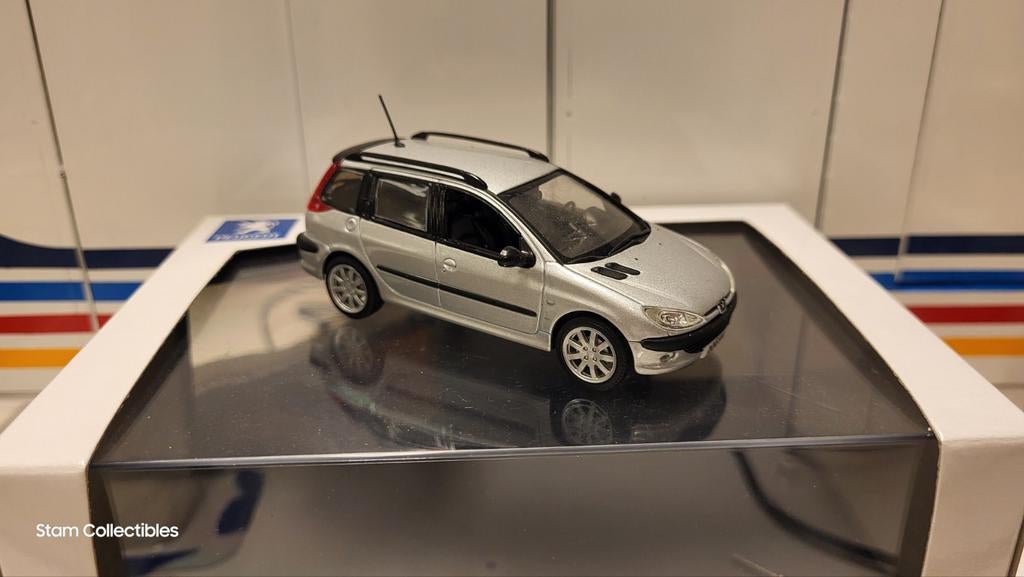 Norev Peugeot 206 SW Quartz Silver - 2002, Hobby en Vrije tijd, Auto, Norev, Ophalen of Verzenden, Zo goed als nieuw