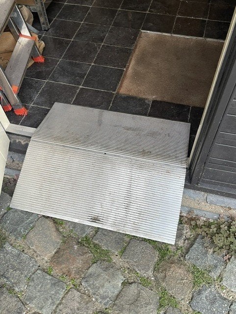 Aluminium drempelhulp / oprijplaat, Ophalen, Gebruikt
