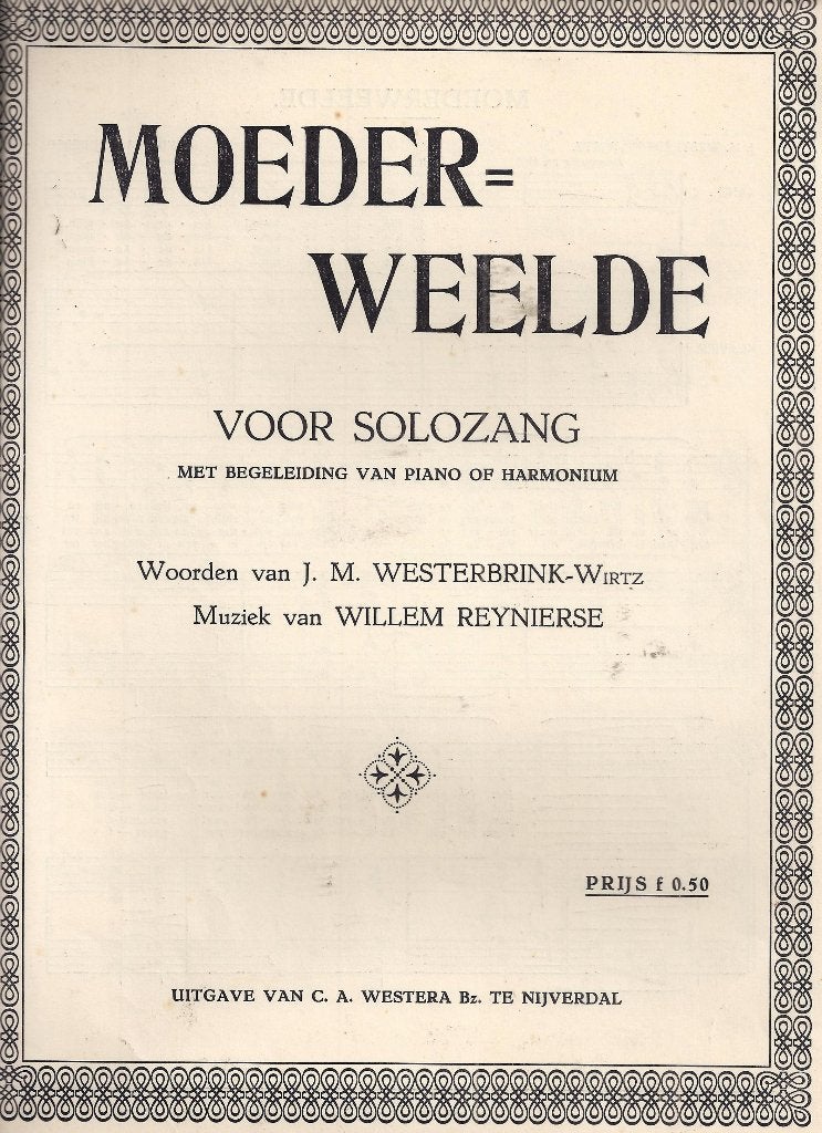 BO2 bladmuziek moeder weelde solozang, Ophalen of Verzenden, Gebruikt, Artiest of Componist, Populair