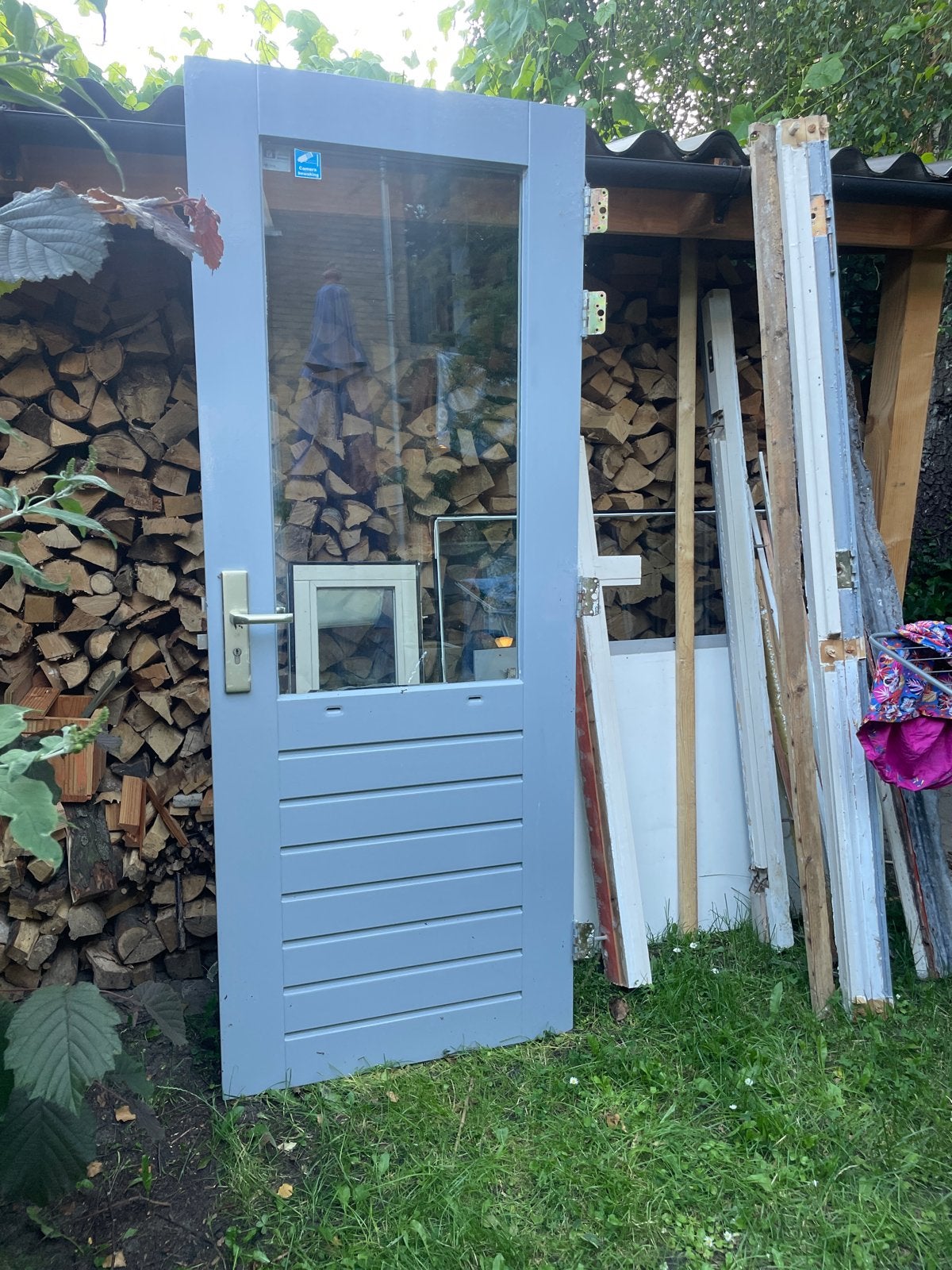 Deur met driepuntsslot, 2150 x 820 mm, Doe-het-zelf en Verbouw, Deuren en Horren, Ophalen, Gebruikt, 80 tot 100 cm, 215 cm of meer