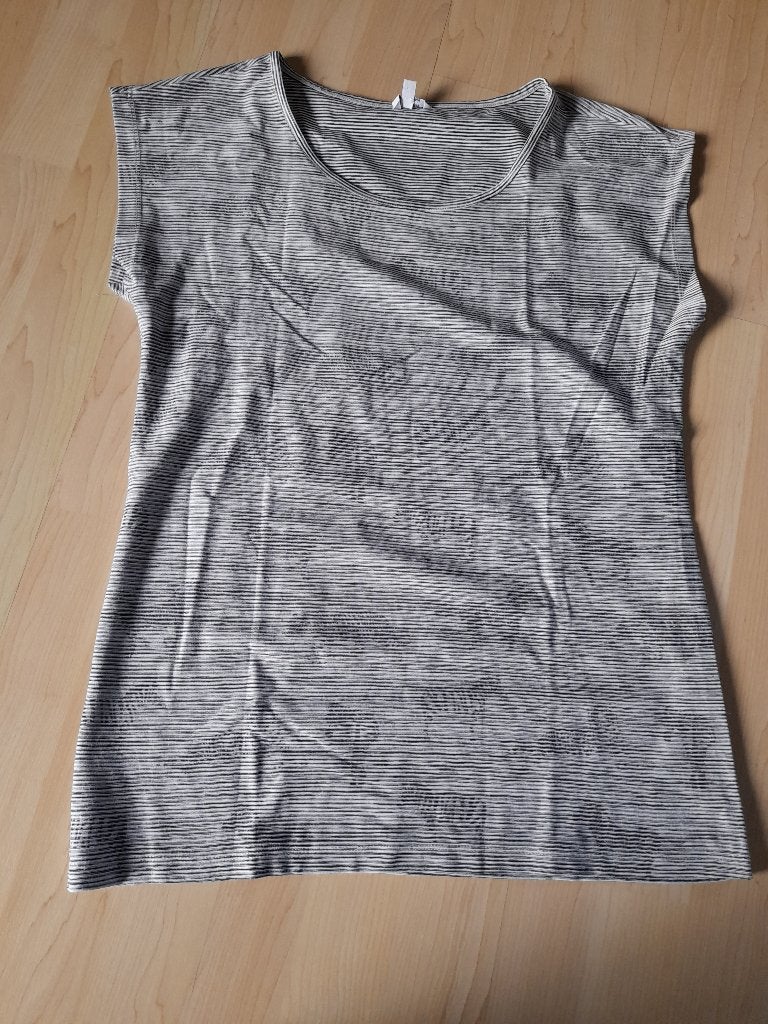 POSITIE SHIRT MET KORTE MOUW MAAT S ZEBRA PRINT, Zwart, Zo goed als nieuw, Maat 36 (S), Shirt of Top