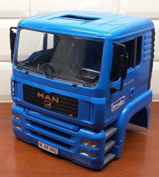 Bruder MAN TGA 41.440 cabine blauw zgan, Ophalen of Verzenden, Zo goed als nieuw