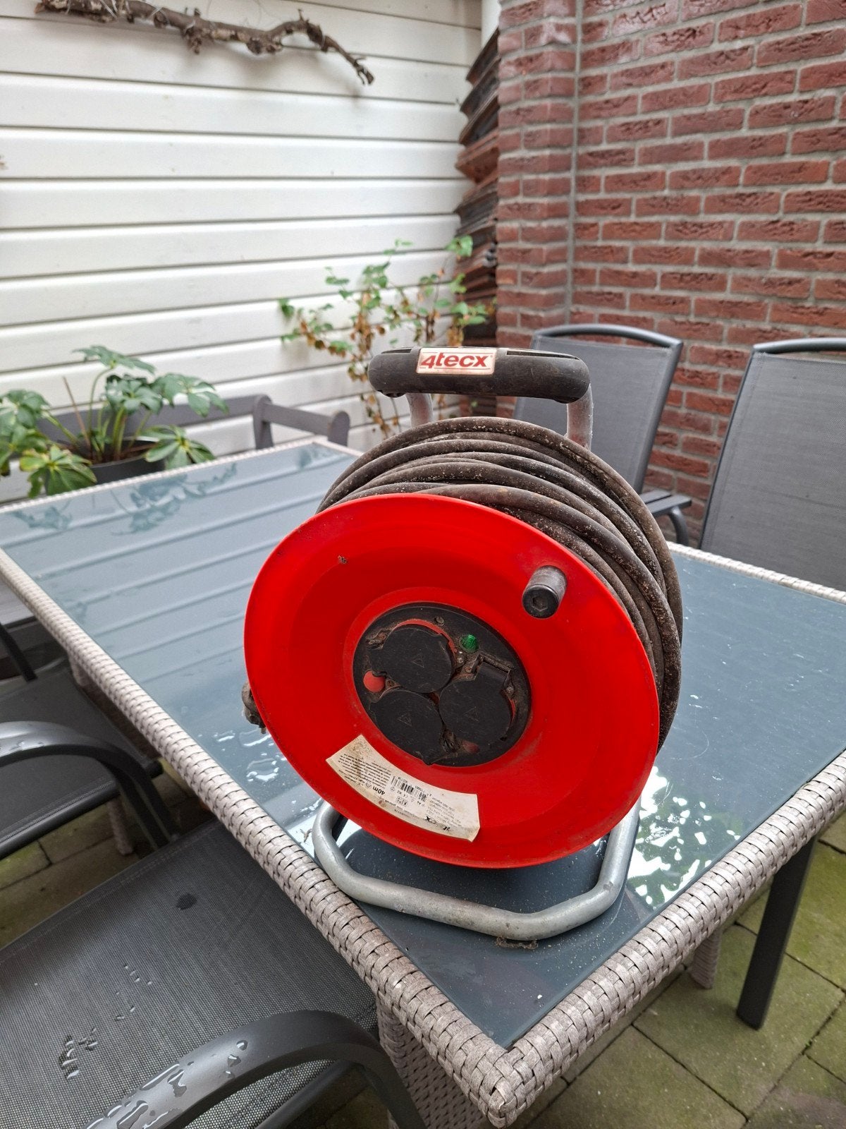 4tecx Kabelhaspel 40m - Gebruikt maar functioneel, Ophalen, Gebruikt, Overige merken, Kabelhaspel