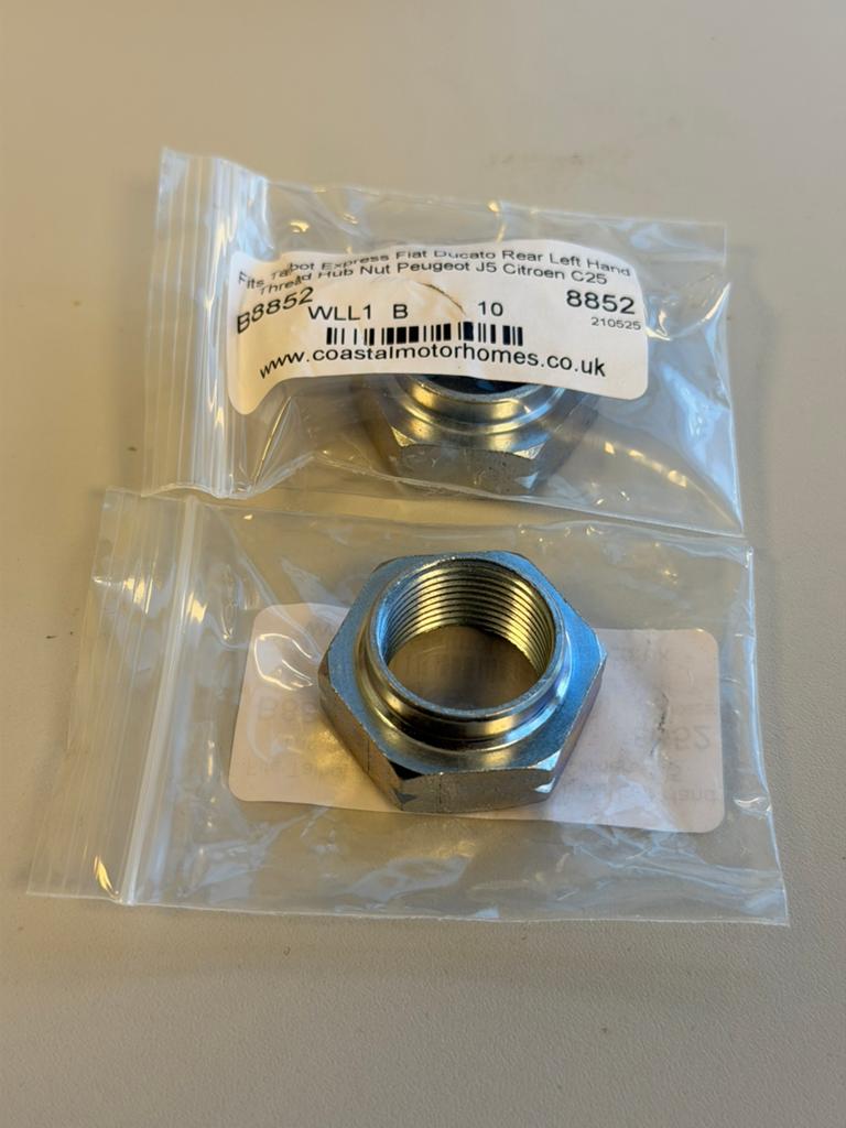 2x Achternaafmoer Fiat Ducato Talbot Express Links-draad, Ophalen of Verzenden, H, H, H