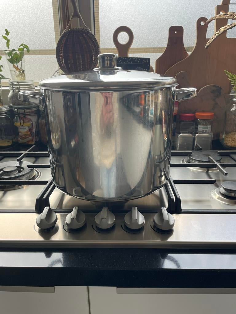 MEGA XXLL PAN RVS Soeppan / Stampotpan / Mosselpan 12 Liter, Huis en Inrichting, Keuken | Potten en Pannen, Ophalen of Verzenden