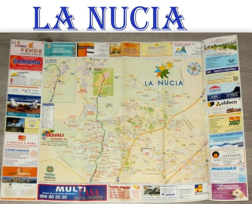 Pl335 plattegrond:   LA NUCiA ( Alicante Valencia ) Spanje, Gelezen, Spanje, 2000 tot heden, Ophalen of Verzenden