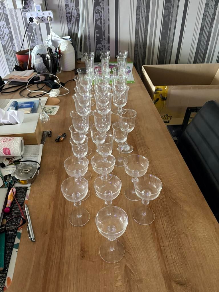 Vintage kristallen glasservies, Ophalen