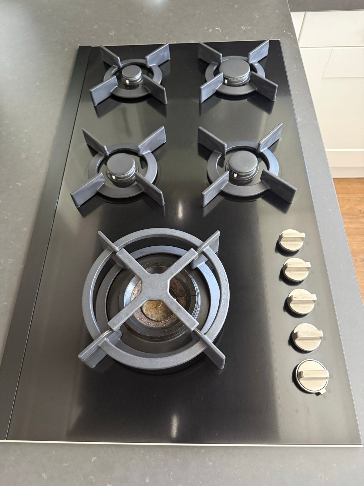 ATAG Gaskookplaat 5-pits met wokbrander - Zwart, Ophalen, Zo goed als nieuw, Inbouw, Gas