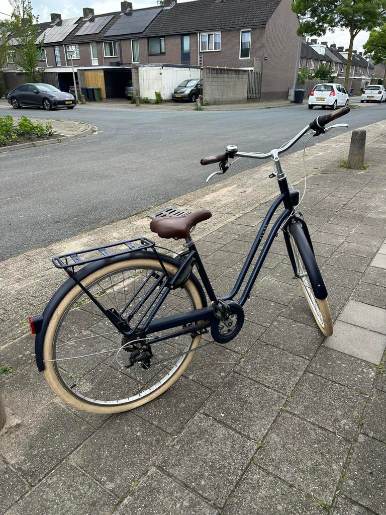 Elops 520 stadsfiets met AXA slot, Fietsen en Brommers, Fietsen | Dames | Damesfietsen, Gebruikt, Velgrem, Versnellingen, 50 tot 53 cm
