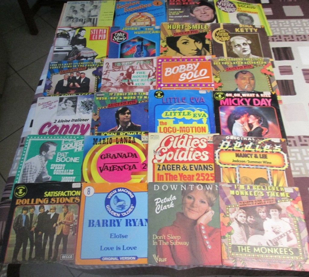 54 Oldies Vinyl Singles van de jaren 60, Ophalen of Verzenden, Zo goed als nieuw, Pop