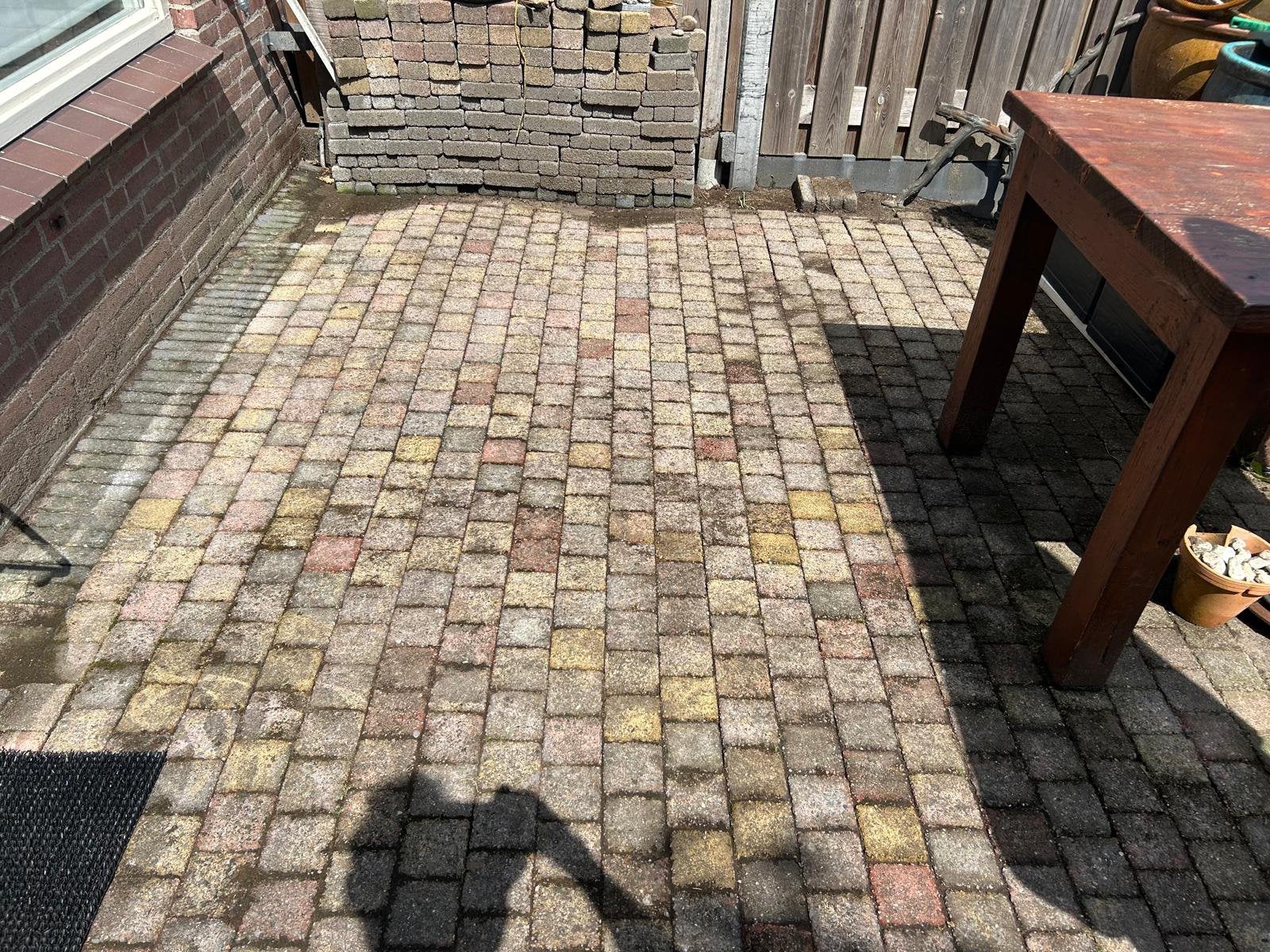 Gratis ophalen tuinstenen koppelstones ca. 20m2, Ophalen, Gebruikt, Overige materialen