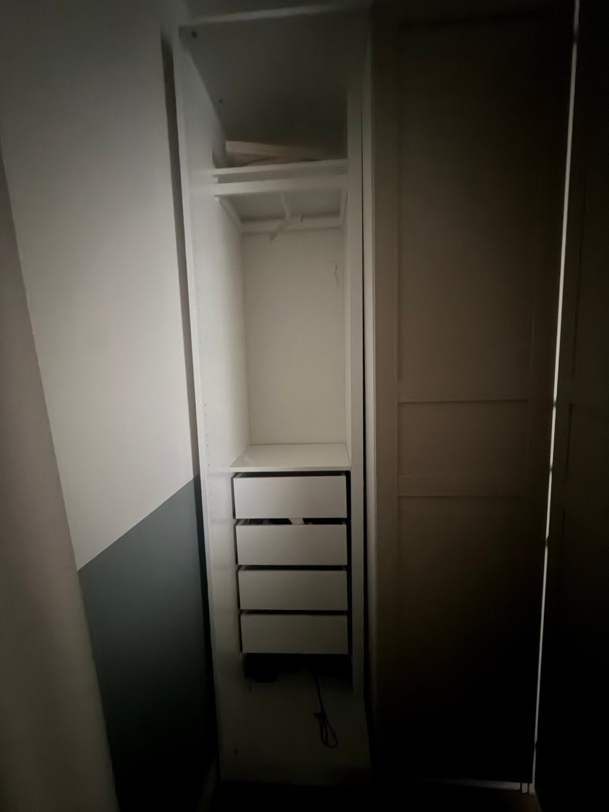 IKEA Pax hoekelement met draadmand en 4 lades, Huis en Inrichting, Kasten | Kledingkasten, Ophalen, Overige materialen, Gebruikt
