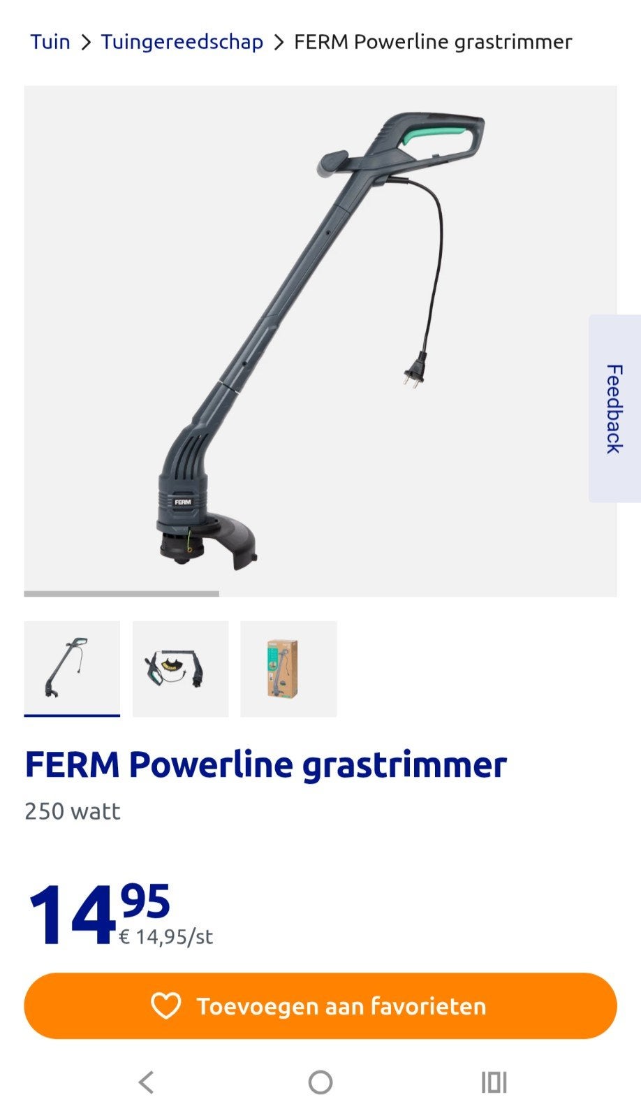 Ferm kantmaaier - Zo goed als nieuw, Ophalen of Verzenden, Zo goed als nieuw, Elektrisch, Ferm