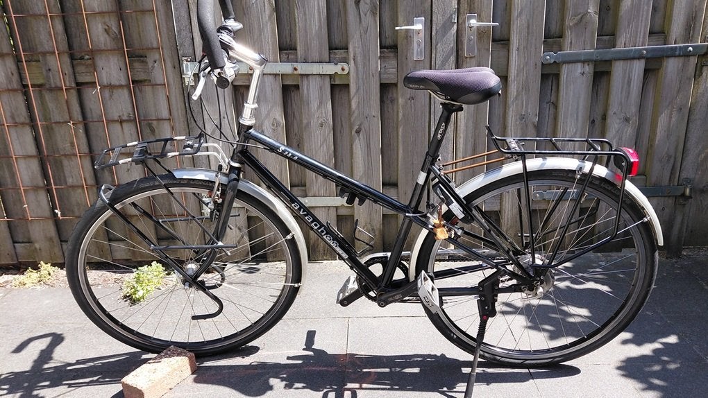 Avaghon trekking fiets dames, Gebruikt, Velgrem, 47 tot 50 cm, Versnellingen